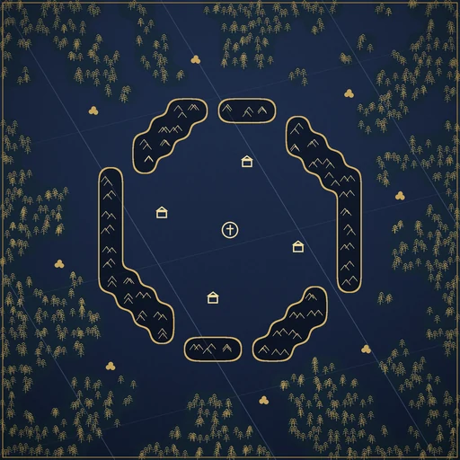 Lobby map icon for The Last Bastion: the same layout in the style of the game’s own map icons.